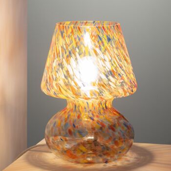 Lampe de table en cristal multicolore Ledkia Batlló 4