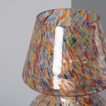 Lampe de table en cristal multicolore Ledkia Batlló 5