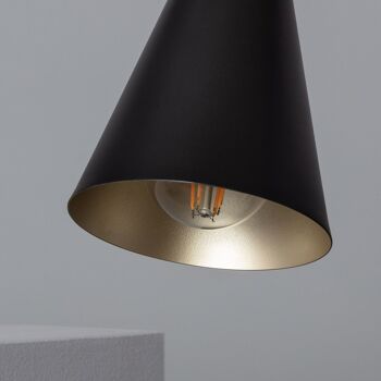 Ledkia Lampadaire Métal 2 Spots Jigger Doré - Noir 5