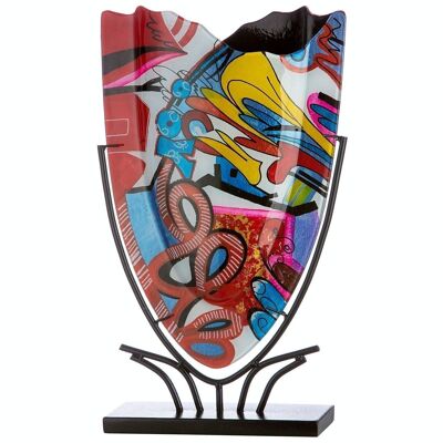 Glasart decorative vase "Street Art"