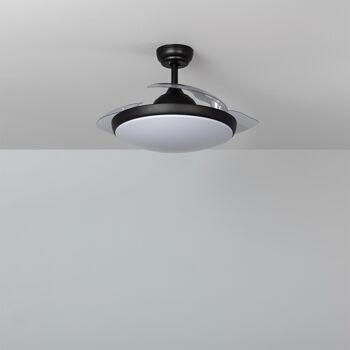 Ledkia Black Kourak Ventilateur de Plafond LED 106cm Noir Moteur DC 2