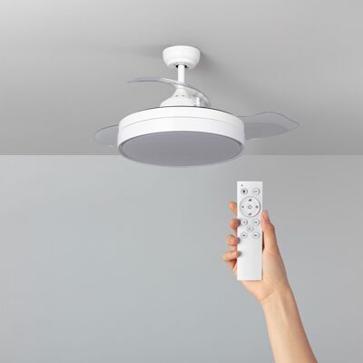 TechBrey Dalori Ventilatore da soffitto silenzioso bianco Motore CC da 106 cm