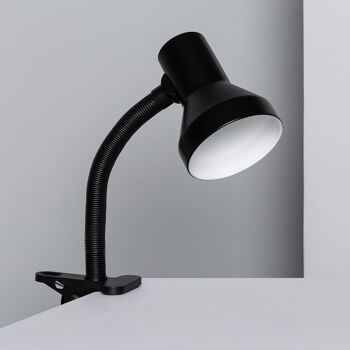 Lampe de bureau Ledkia Flexo en métal avec pince Eret noire 1