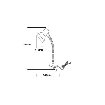 Lampe de bureau Ledkia Flexo en métal avec pince Eret noire 2