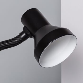 Lampe de bureau Ledkia Flexo en métal avec pince Eret noire 7