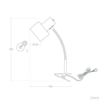 Ledkia Lampe de Bureau Flexo en Métal avec Pince Agoura Argent 2