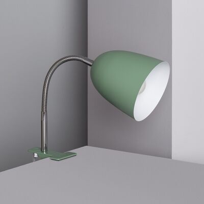 Ledkia Metal Desk Lamp with Clamp Ripley Green Celadon