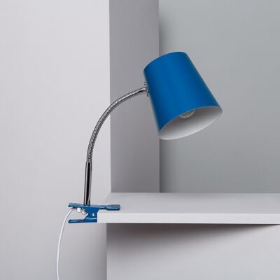 Ledkia Lampe de Bureau Flexo en Métal avec Pince Delavan Bleu