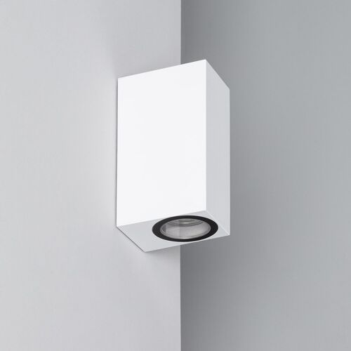 Ledkia Aplique de Pared Exterior Iluminación Doble Cara Miseno Blanco Blanco