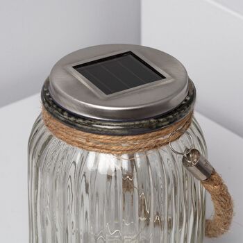 Ledkia Pot en Verre Solaire Portable LED Winy Blanc Chaud 2700K - 3200K 3