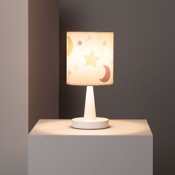 Lampe de table en bois et métal Ledkia pour enfants Konstelacio Blanc 6