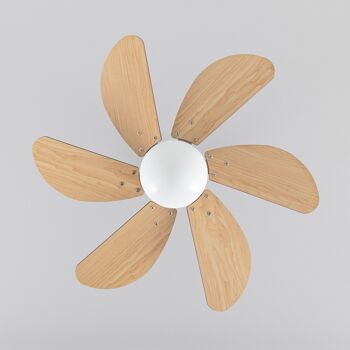 TechBrey Orion Wood Ventilateur de plafond silencieux 81 cm Moteur CC 3