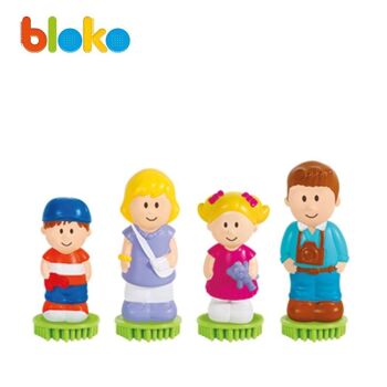 Coffret 100 Bloko + 4 Figurines 3D Famille - Jeu de Construction - Dès 12 mois - 503627 2