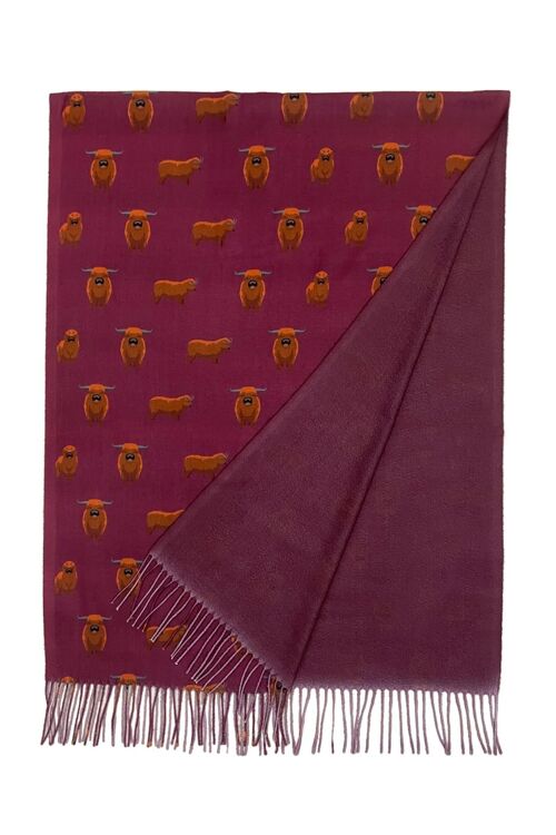 Scottish Highland Buffalo Tassel Scarf