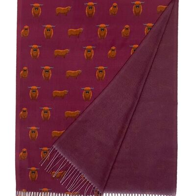 Scottish Highland Buffalo Tassel Scarf