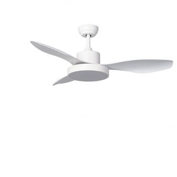 Ledkia Blanc Caspio LED Ventilateur de Plafond 121cm Blanc Moteur DC 1