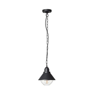 Ledkia Outdoor Hanging Lamp Metal Valera Black