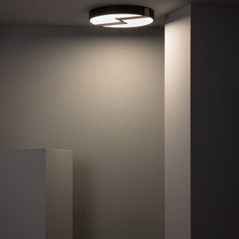 Ledkia Plafonnier LED 27W Circulaire Métal Ø500 mm CCT Sélectionnable Brusk Noir 6