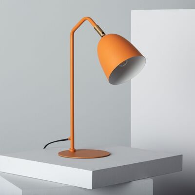 Lampe Flexo de Bureau en Métal Areso Orange Safran Ledkia