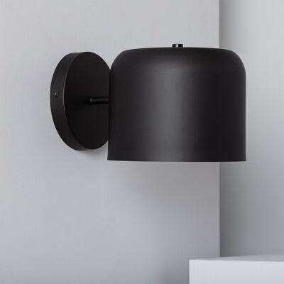 Ledkia Lámpara de Pared de Metal Bedourie Negro