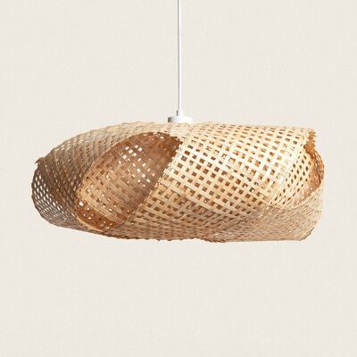 Suspension Ledkia Haikou en bambou naturel