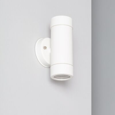 Ledkia Aplique de Pared Exterior Iluminación Doble Cara Satin Blanco