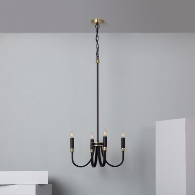 Ledkia Chandelier Metal Makenduru Black