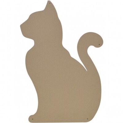 Katze, Magnetische Tafel 56x38 cm, Beige, Wandhalterung, beschreibbar