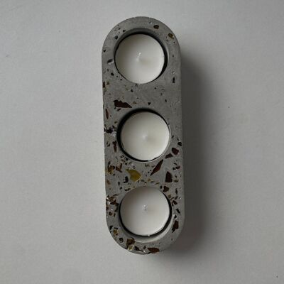 3 Piece Concrete Candle Holder | concrete candle holder | “BOTEÏN” tealight holder