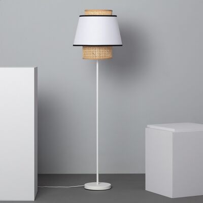 Ledkia Rattan und Metall Stehlampe Marya Natural