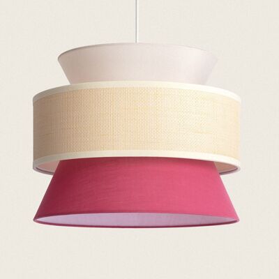 Ledkia Pendant Lamp Fabric Chulu Raspberry Red