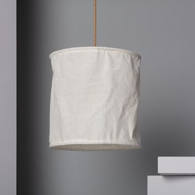 Ledkia White Kanzu Fabric Pendant Lamp