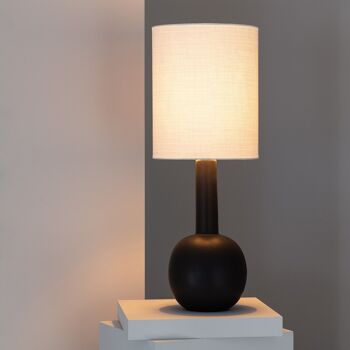 Lampe de table en porcelaine noire Guldan de Ledkia 6