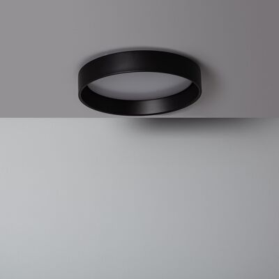 Ledkia LED Deckenleuchte 20W Rund Metall CCT wählbar Ø450 mm Schwarz Design wählbar (Warm-Neutral-Kalt)