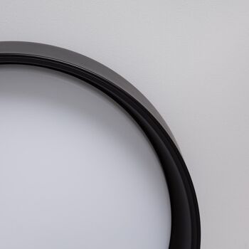 Plafonnier LED Ledkia 20W Circulaire Métal CCT Sélectionnable Ø450 mm Noir Design Sélectionnable (Chaud-Neutre-Froid) 3