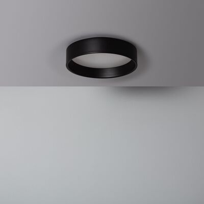 Ledkia Plafón LED 15W Circular Metal Ø350 mm CCT Seleccionable Negro Design Seleccionable (Cálido-Neutro-Frío)