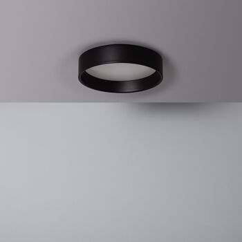 Plafonnier LED Ledkia 15W Circulaire Métal Ø350 mm CCT Sélectionnable Noir Design Sélectionnable (Chaud-Neutre-Froid) 1
