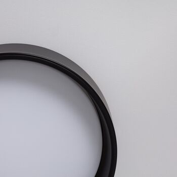 Plafonnier LED Ledkia 15W Circulaire Métal Ø350 mm CCT Sélectionnable Noir Design Sélectionnable (Chaud-Neutre-Froid) 3