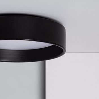 Plafonnier LED Ledkia 15W Circulaire Métal Ø350 mm CCT Sélectionnable Noir Design Sélectionnable (Chaud-Neutre-Froid) 5