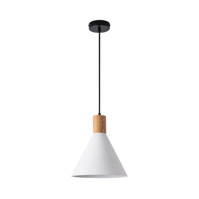 Ledkia Lámpara Colgante Metal y Madera Arbat Negro