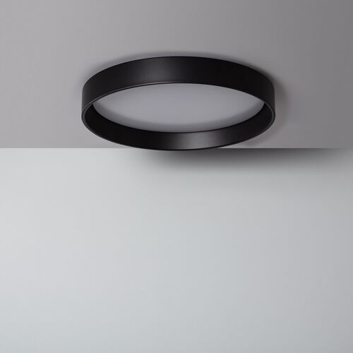 Ledkia Plafón LED 30W Circular Metal Ø550 mm CCT Seleccionable Negro Design Seleccionable (Cálido-Neutro-Frío)