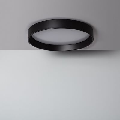 Ledkia LED ceiling light 30W Circular Metal Ø550 mm CCT Selectable Black Design Selectable (Warm-Neutral-Cold)