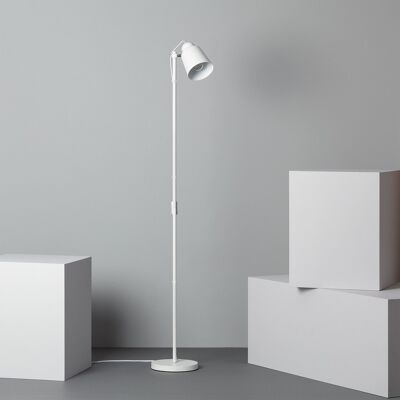 Lampadaire Ledkia Ulux en métal blanc