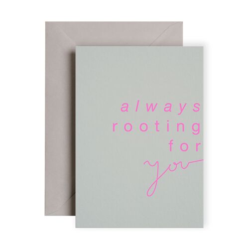 Rooting For You Neon Card | Good Luck | New Home | New Job 