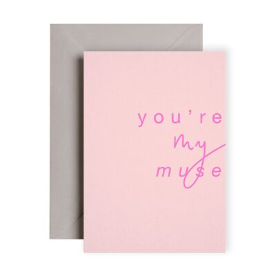 mi tarjeta de neón de la musa | Día de San Valentín | Tarjeta de amor de amistad