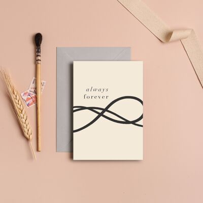 Always Forever Card | Valentine's Day | Love Card | Wedding | Anniversary 