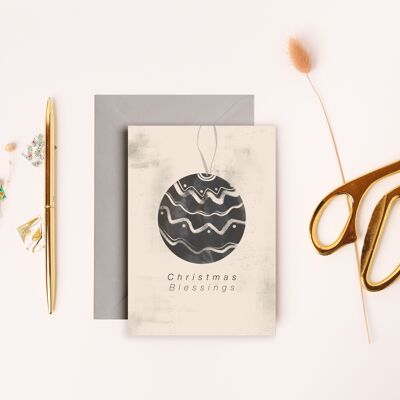 Christmas Bauble Blessings Card