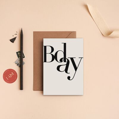 Bday Type | Birthday Card | Happy Birthday
