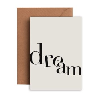 Type de rêve | Carte de typographie | Carte écologique 3