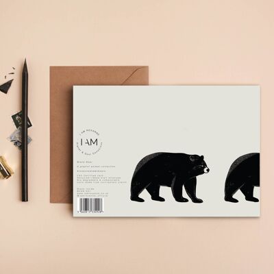 Cartolina d'auguri dell'orso nero